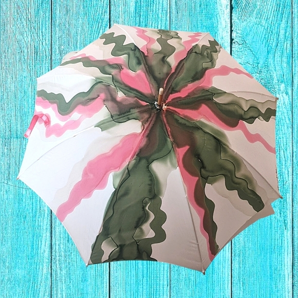 Handpainted signed SILK Original signed one of a kind Parasol/Umbrella - Picture 6 of 16